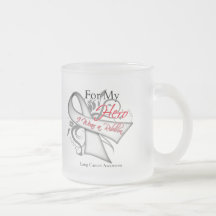 For My Hero I Wear a Ribbon Lung Cancer Mugs