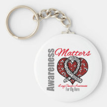 For My HERO - Lung Cancer Keychains