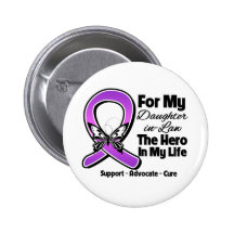 For My Hero My Daughter-in-Law - Purple Ribbon Awa Pins