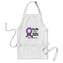 For My Hero My Twin Sister - Purple Ribbon Awarene Apron