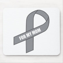 For My Mum (Grey / Silver Awarness Ribbon) Mousemat