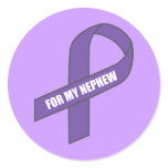 For My Nephew (Purple Ribbon) stickers