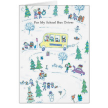 For My School Bus Driver Greeting Cards