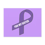 For My Sister (Purple Ribbon) postcards