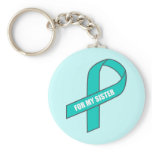 For My Sister (Teal Ribbon) keychains