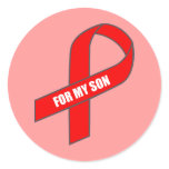 For My Son (Red Ribbon) stickers