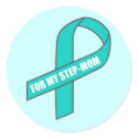 For My Step-Mum (Teal Ribbon) stickers