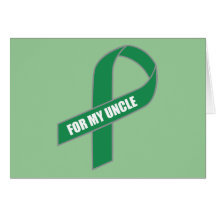 For My Uncle (Green Ribbon) Greeting Card
