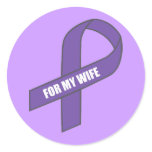 For My Wife (Purple Ribbon) stickers