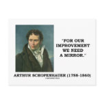 For Our Improvement We Need A Mirror Quote postcards