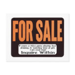 For Sale postcards