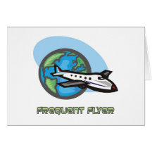 For the jet setter: Frequent flyer Greeting Cards