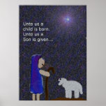 For Unto Us a Child is Born Christmas Poster