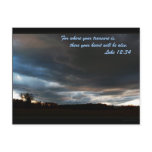 For where your treasure is, there your heart will postcards