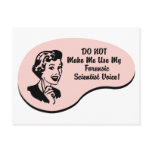 Forensic Scientist Voice postcards