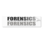 FORENSICS bumper stickers