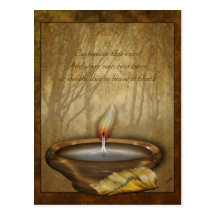Forest Candle Customisable Postcard