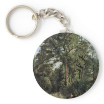 Forest Entrance At Ville D'Avray By Corot Jean-Bap Key Chain