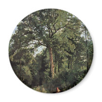Forest Entrance At Ville D'Avray By Corot Jean-Bap Refrigerator Magnets