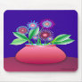 Forest flowers in a red pot mousepad