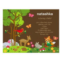 Forest Friends Baby Shower Invitation