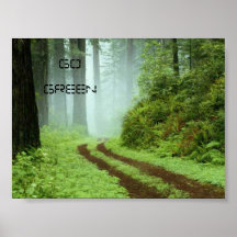 Forest, go green poster