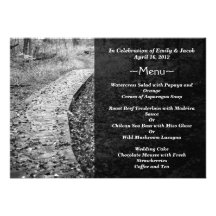 Forest Path Menu Cards Personalized Announcements