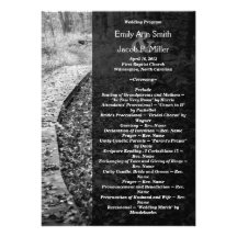 Forest Path Wedding Program Personalized Invite