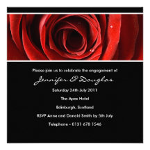 Forever Love Engagement Invitation - black
