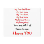 Forever Love Poem postcards