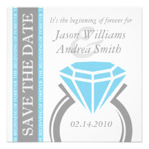 Forever Ring Save The Date Personalized Invites