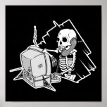 forever skeleton on hold tech support posters