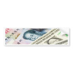 Forex - US and Chinese currency pair with calculat Bumper Sticker