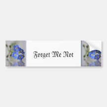 Forget Me Not Bumper Stickers