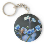 Forget me not flower, bee and meaning keychains