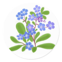 Forget Me Not Flowers Stickers
