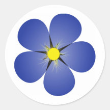 Forget me not round stickers