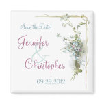 Forget-me-nots save the date magnet