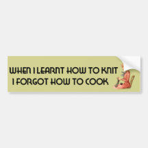 Forgetful Knitter Bumper Stickers