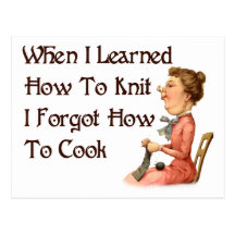 Forgetful Knitter Post Card