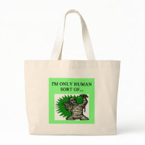 forgive me  i'm only human tote bags