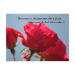 Forgiveness is the fragrance that a flower leaves postcards