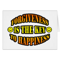 Forgiveness is the key to happiness cards