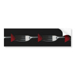 Fork with strawberry bumper sticker