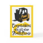 Forklift License Congratulations Cards