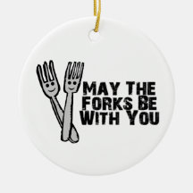 Forks Be With You Christmas Tree Ornaments