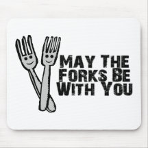 Forks Be With You Mouse Pads
