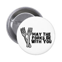 Forks Be With You Pinback Buttons