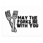 Forks Be With You Postcard