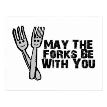 Forks Be With You Postcard
